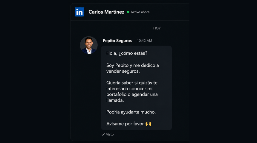 Mensaje frío en LinkedIn